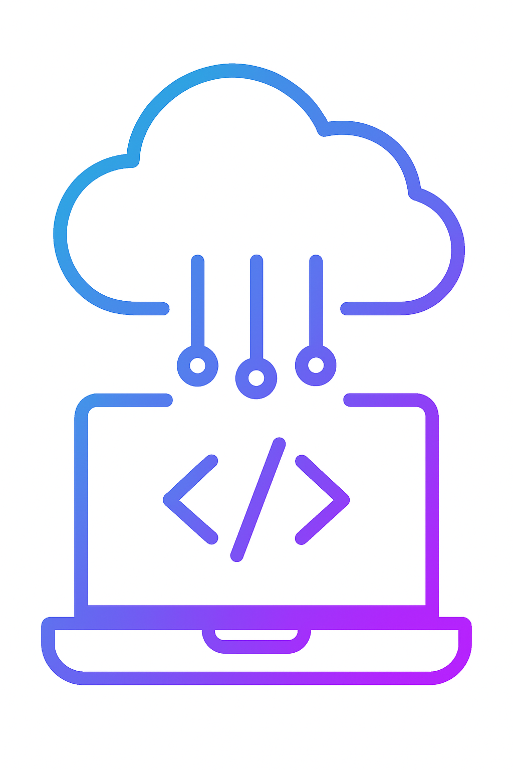 Cloud application development icon